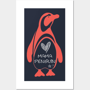 Mama Penguin Posters and Art